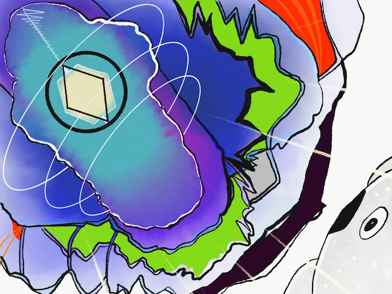 Dibujo realizado en Procreate. Autor: Tomás Gauthier | Nombre: Desde adentro